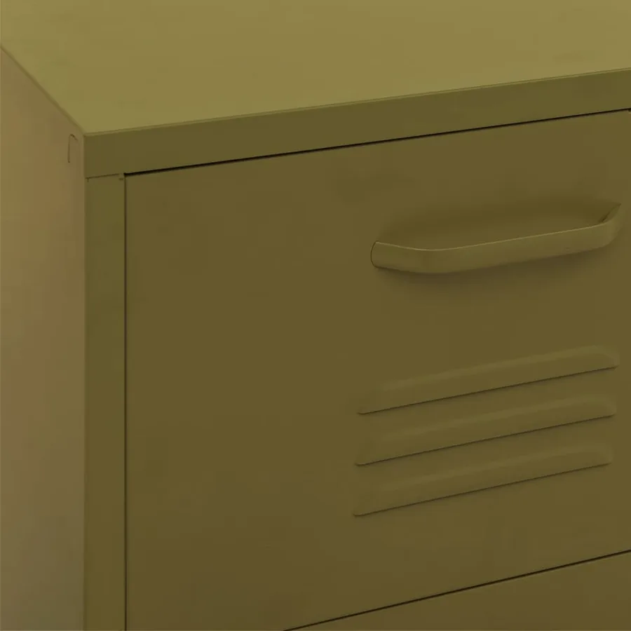 Armoire de rangement Vert olive 42,5x35x101,5 cm Acier - 8
