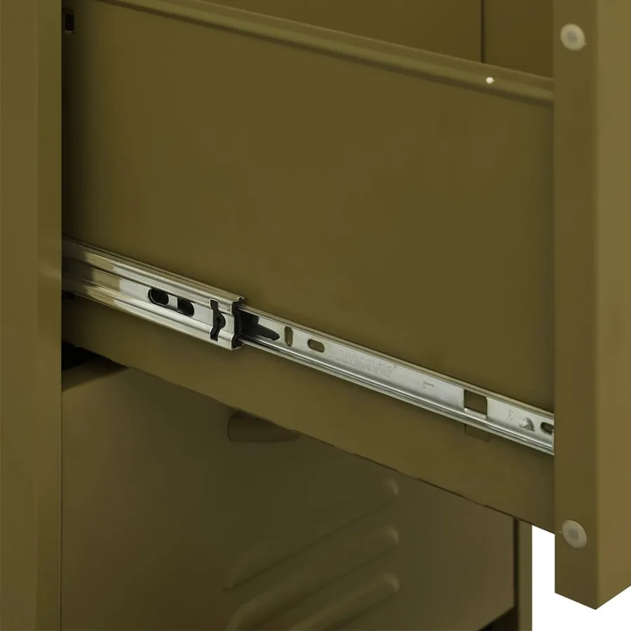 Armoire de rangement Vert olive 42,5x35x101,5 cm Acier - 9