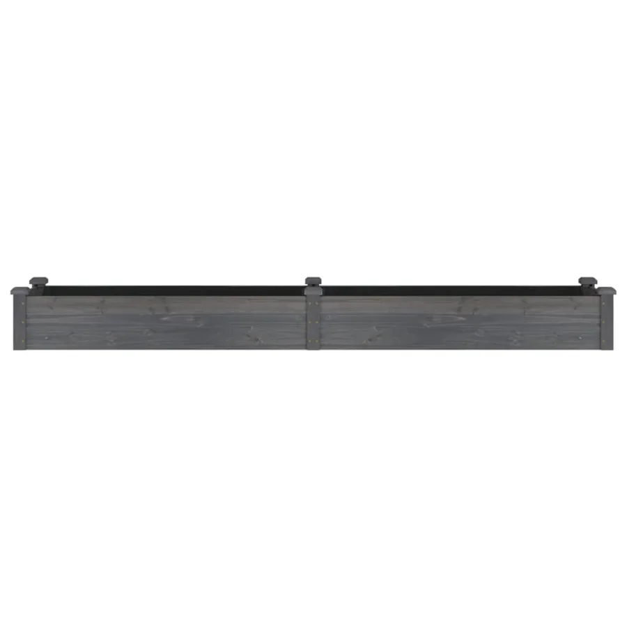 Lit surélevé de jardin doublure 240x45x25 cm bois massif sapin - 4