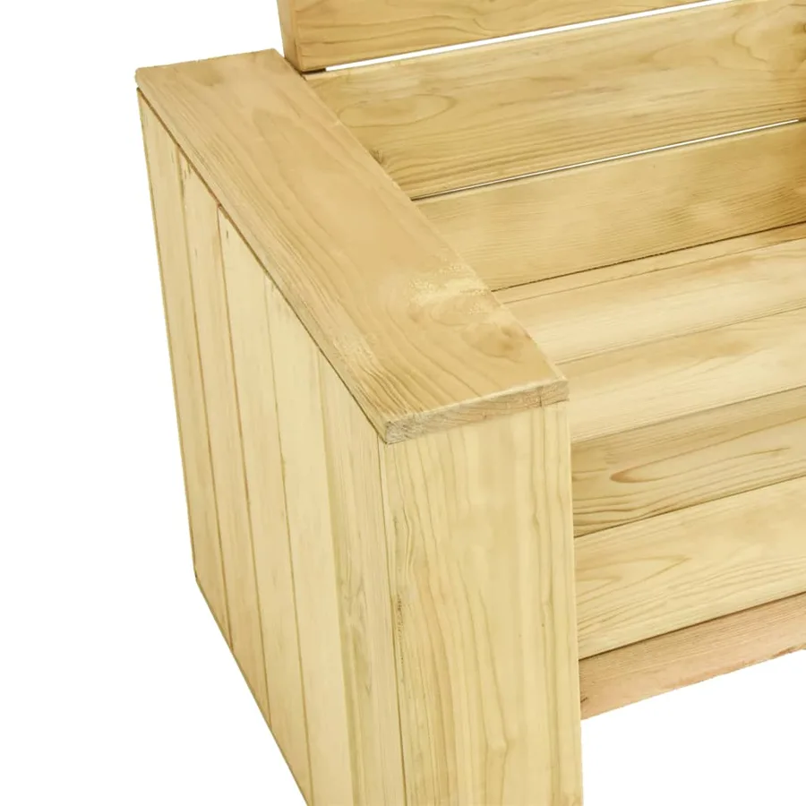 Banc de jardin 179 cm Bois de pin imprégné - 5