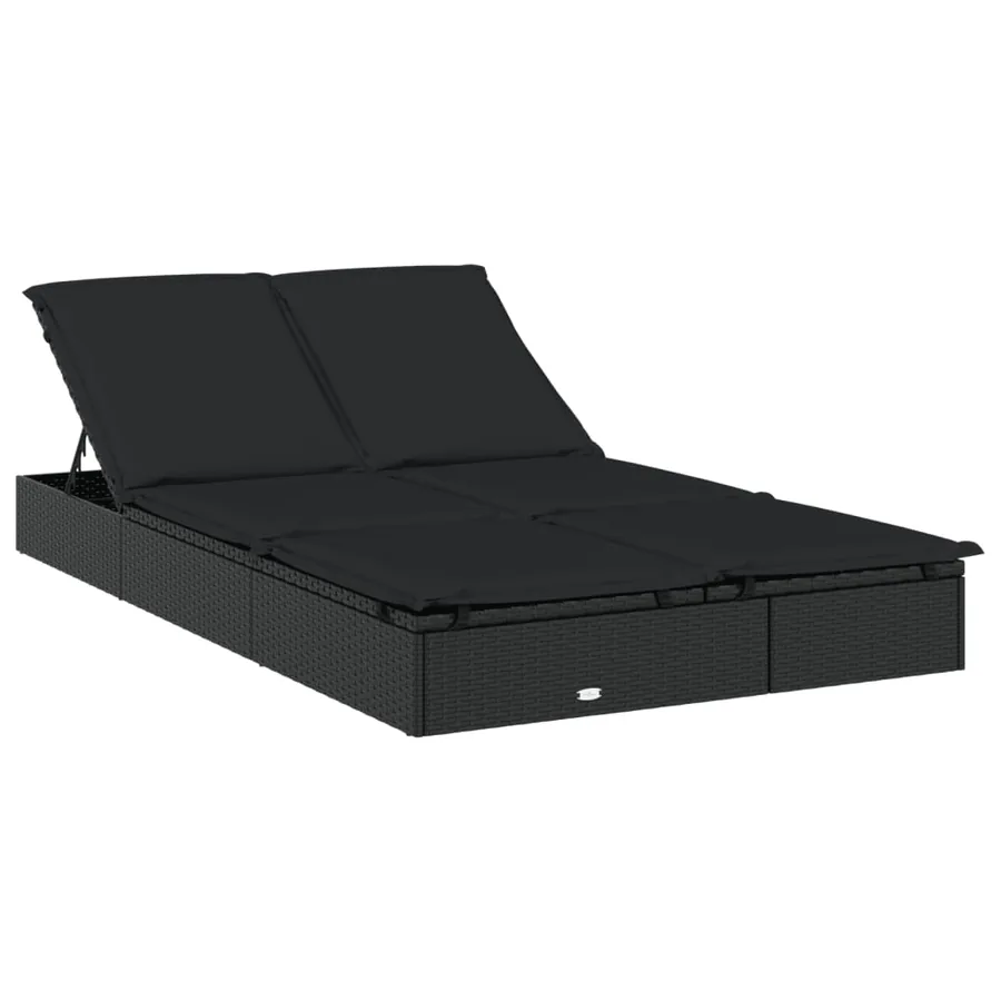 Transat 2 places avec toit pliable gris 213x118x97 cm - 18
