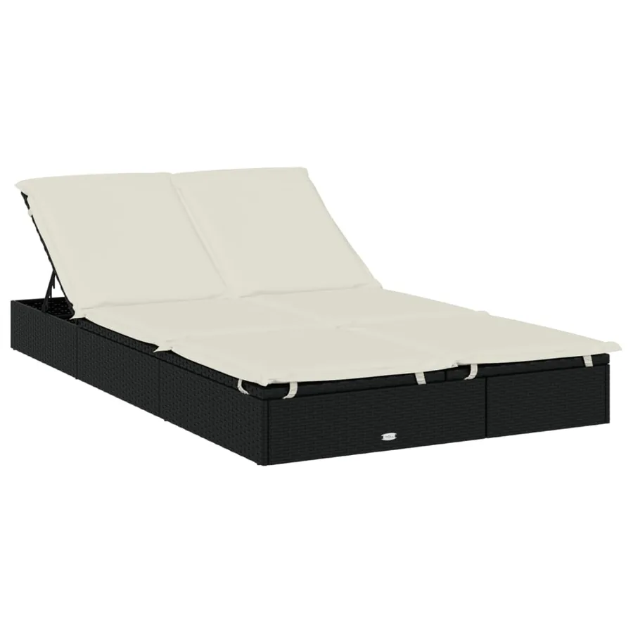 Transat 2 places avec toit pliable gris 213x118x97 cm - 31