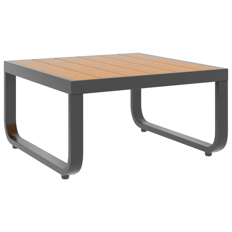 Canapés d'angle de jardin 4 pcs et coussins Aluminium et WPC - 10