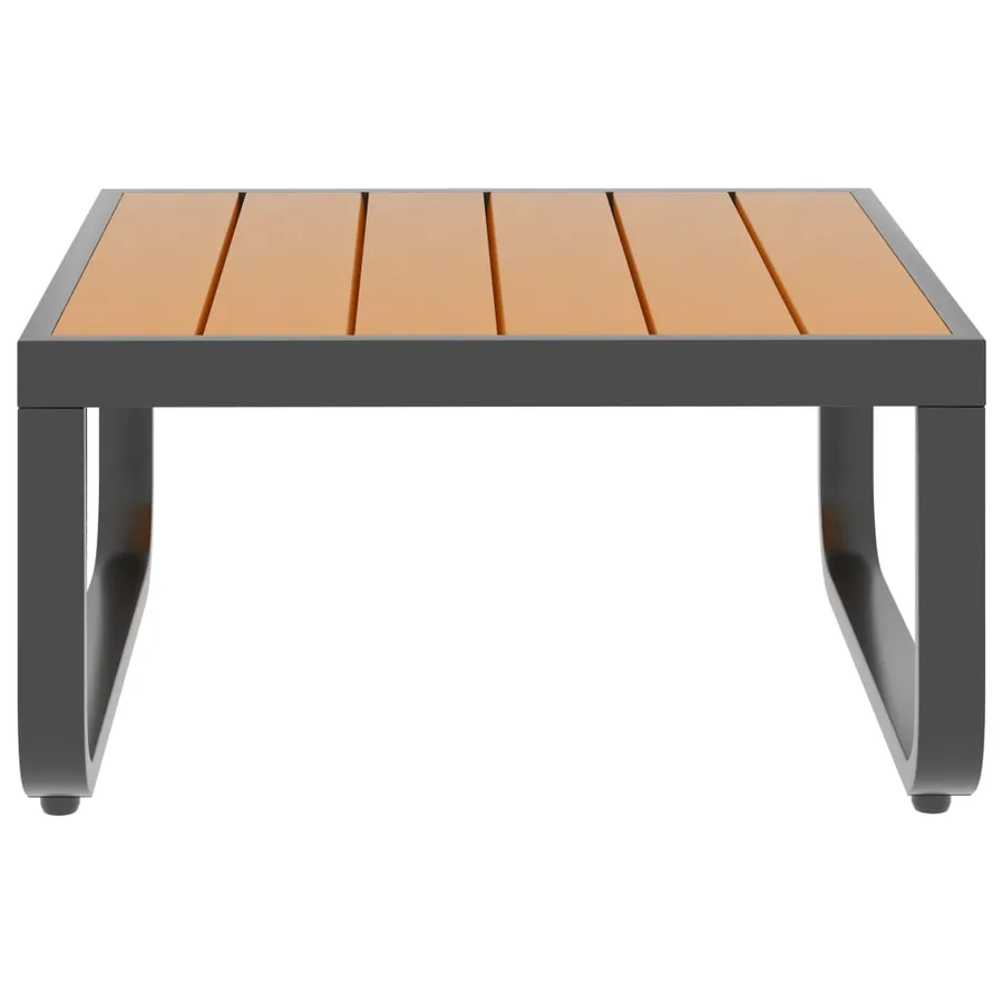 Canapés d'angle de jardin 4 pcs et coussins Aluminium et WPC - 11