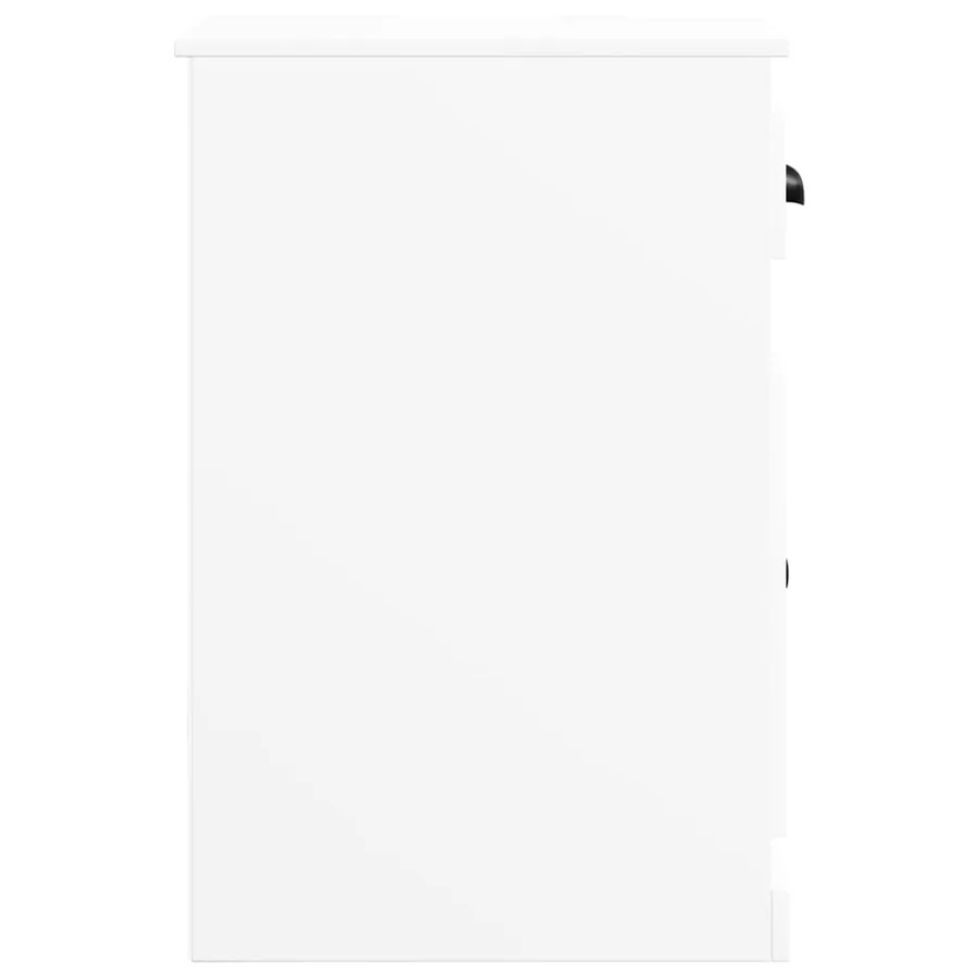 Armoire latérale avec tiroir blanc 40x50x75cm bois d'ingénierie - 7