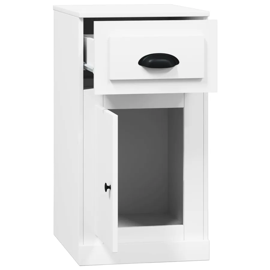 Armoire latérale avec tiroir blanc 40x50x75cm bois d'ingénierie - 8