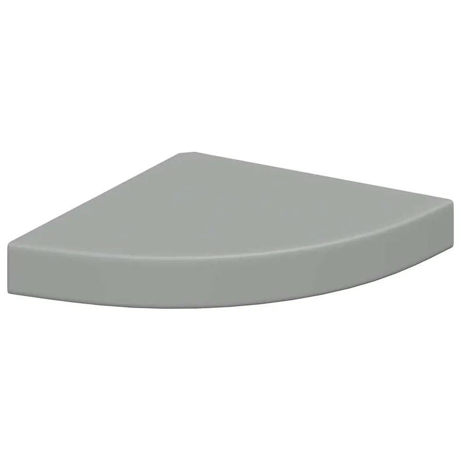 Étagères d'angle flottantes 4 pcs gris 25x25x3,8 cm MDF - 5