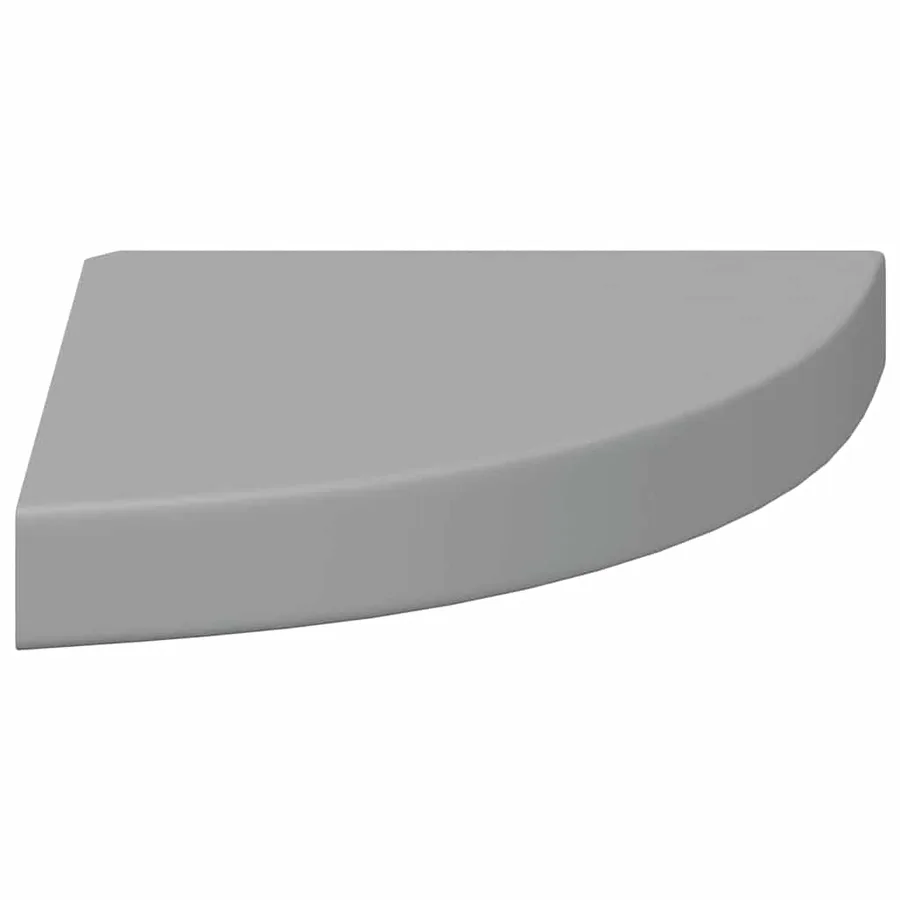 Étagères d'angle flottantes 4 pcs gris 25x25x3,8 cm MDF - 7