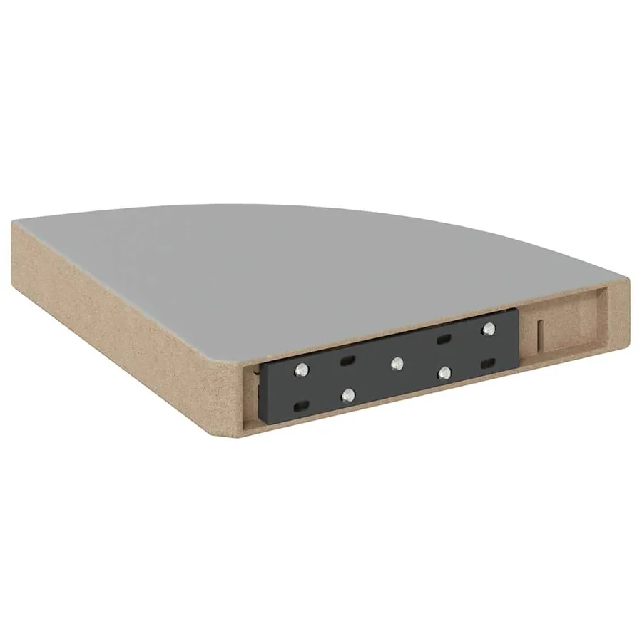 Étagères d'angle flottantes 4 pcs gris 25x25x3,8 cm MDF - 8