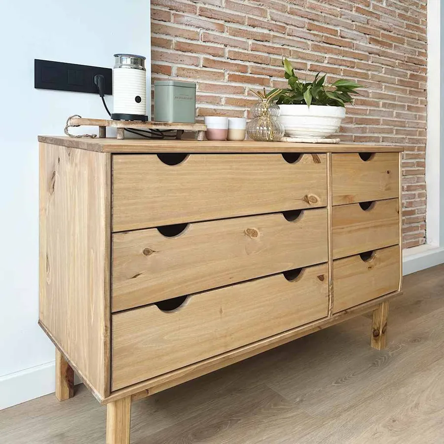 Commode OTTA 111x43x73,5 cm bois de pin massif - 3