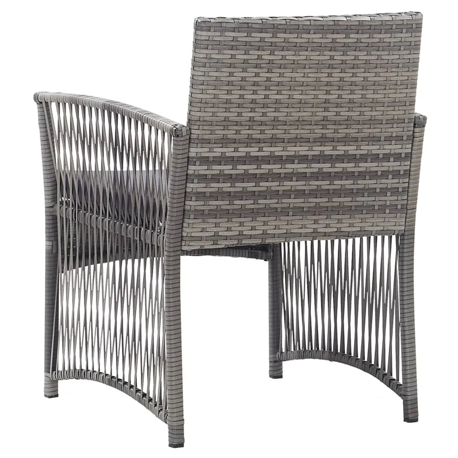 Fauteuils de jardin coussins lot de 2 Anthracite Résine tressée - 5