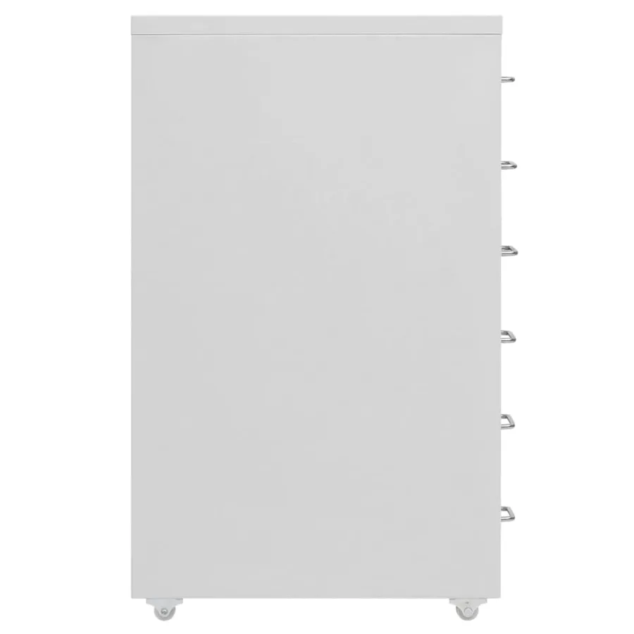 Classeur mobile Gris 28x41x69 cm Métal - 3
