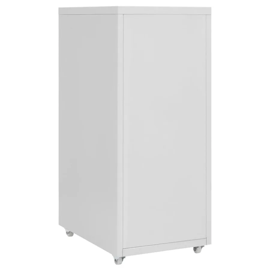 Classeur mobile Gris 28x41x69 cm Métal - 4