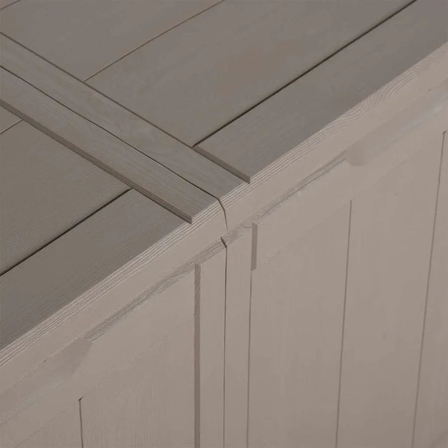 Boîte de rangement de jardin 270 L Marron PP aspect bois - 7