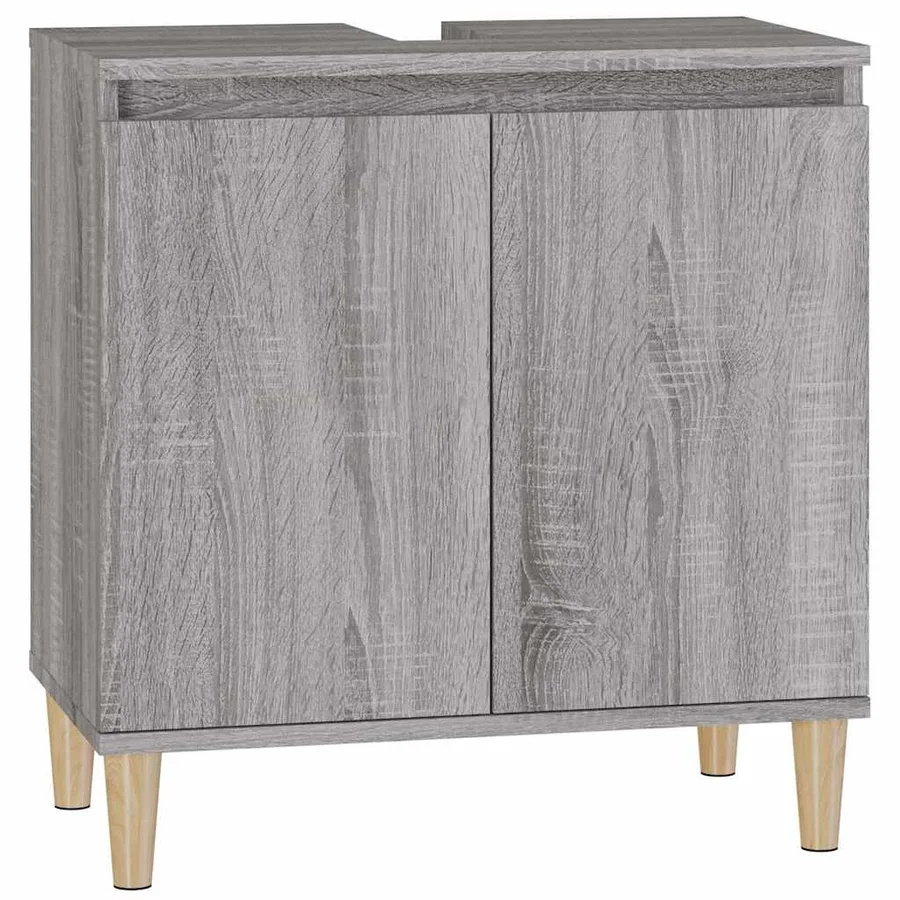 Meuble d'évier sonoma gris 58x33x60 cm bois d'ingénierie - 2