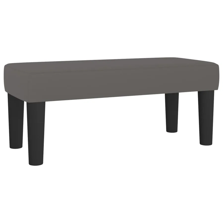 Sommier à lattes de lit avec matelas Gris 100x200 cm Similicuir - 7