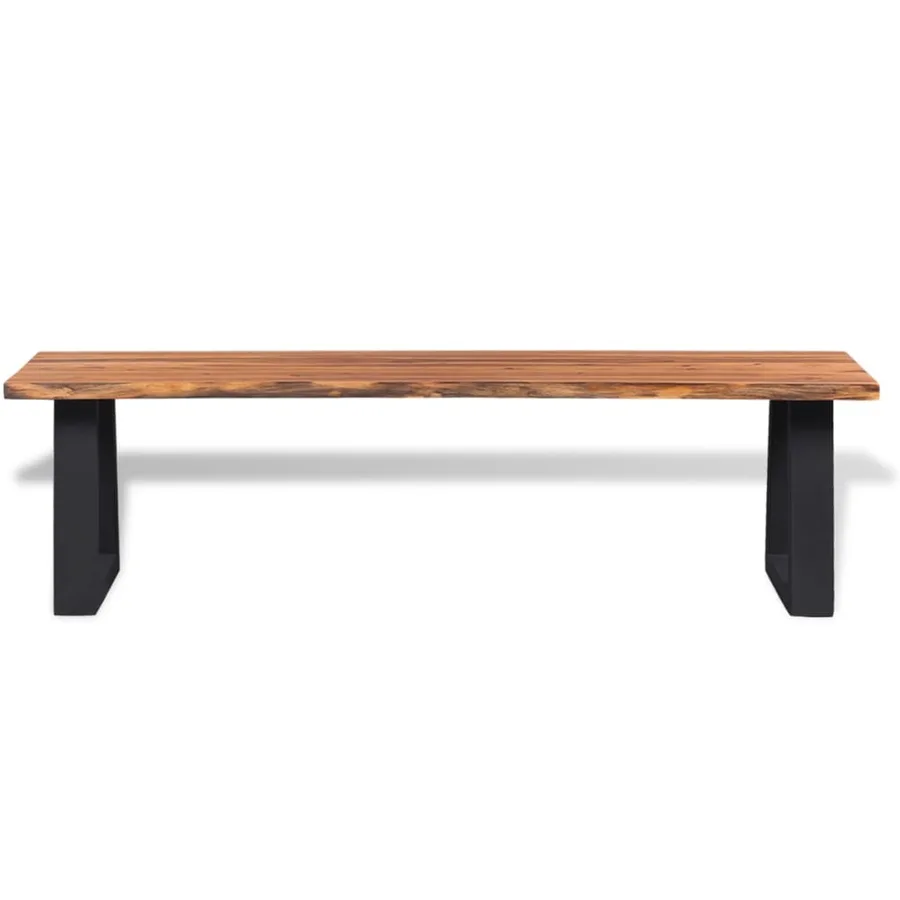Banc en bois d'acacia massif 160 cm - 2