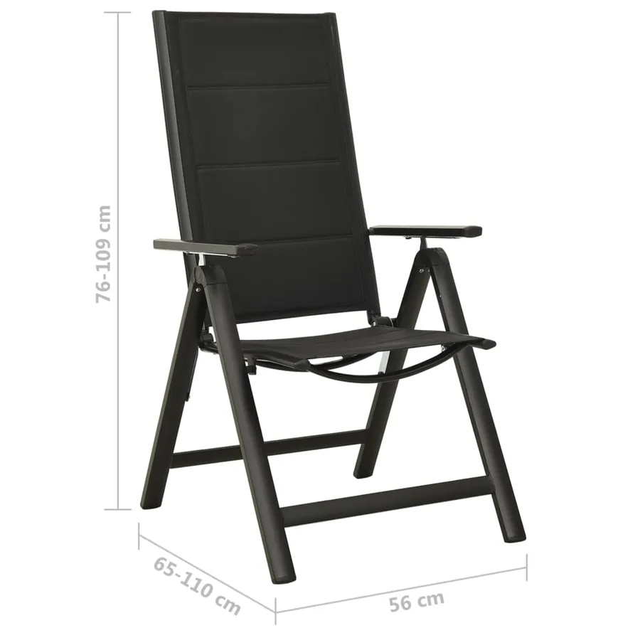 Ensemble à manger de jardin 7 pcs aluminium anthracite - 15