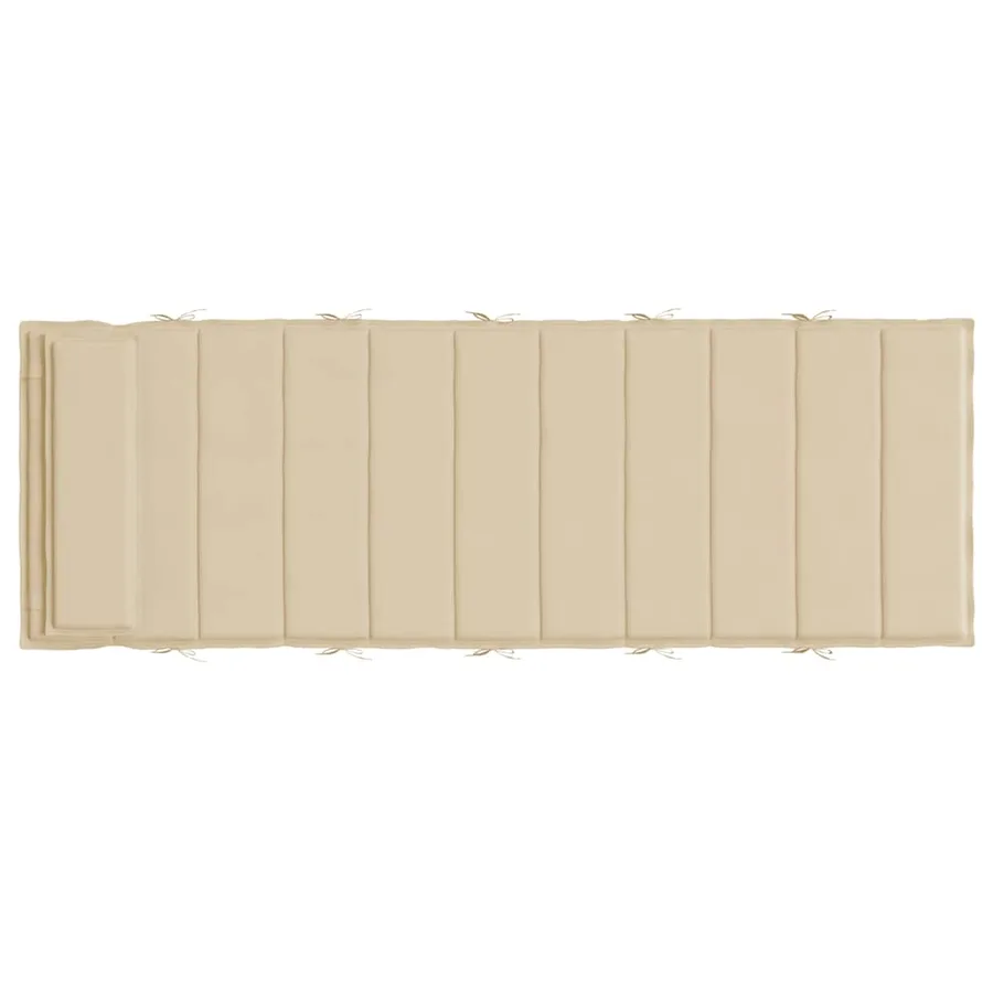 Coussin de chaise longue beige 180x60x4 cm tissu oxford - 5