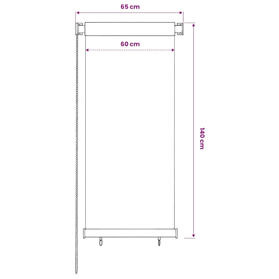 Store roulant d'extérieur 65 (l) x 140 (H) cm HDPE vert foncé - 6