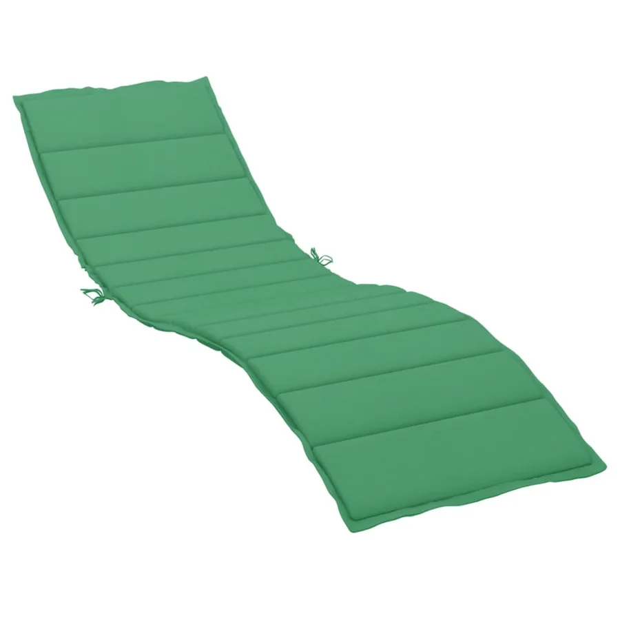 Coussin de chaise longue vert 200x50x3 cm tissu oxford - 2