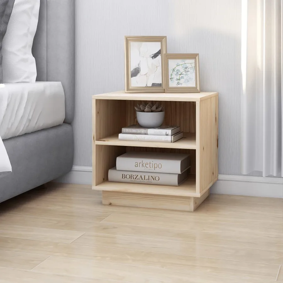 Tables de chevet 2 pcs 40x34x40 cm Bois de pin solide - 4