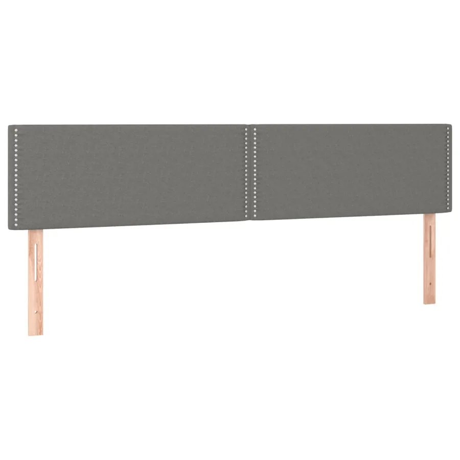 Tête de lit à LED Gris foncé 180x5x78/88 cm Tissu - 4