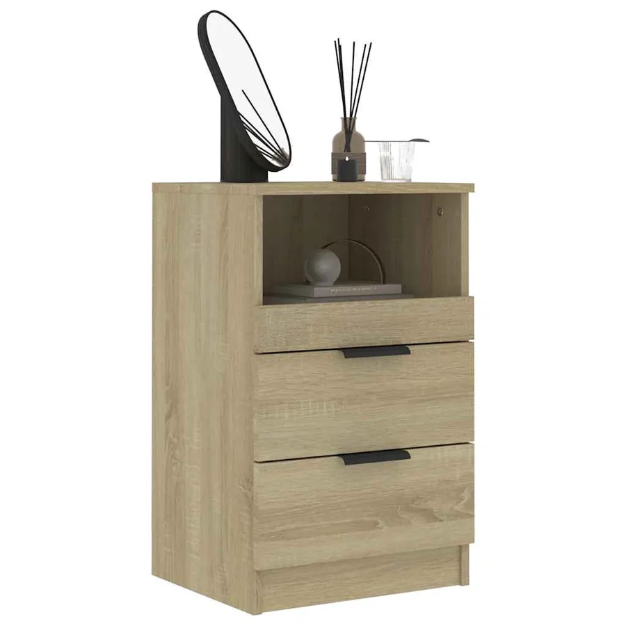 Tables de chevet 2 pcs Chêne Sonoma Bois d'ingénierie - 9