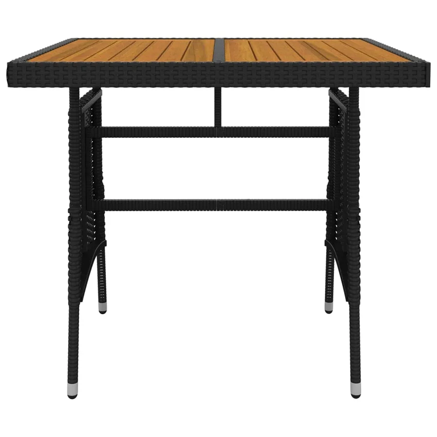 Mobilier à dîner d'extérieur 3 pcs Résine tressée Noir - 7