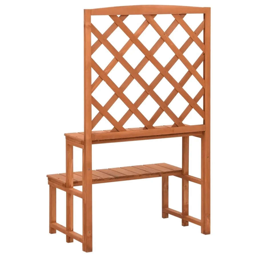 Support de plantes et treillis 70x42x115cm Bois de sapin massif - 4