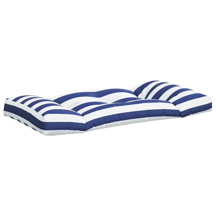 Coussins de palette lot de 2 rayures bleues/blanches - 6
