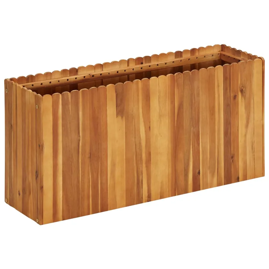 Lit surélevé de jardin 100x30x50 cm Bois massif d'acacia