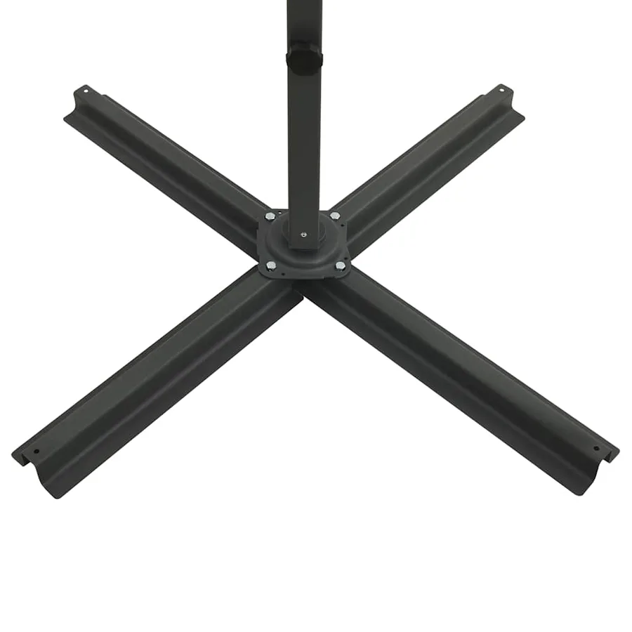 Parasol de jardin en porte-à-faux avec mât et lumières LED - 10