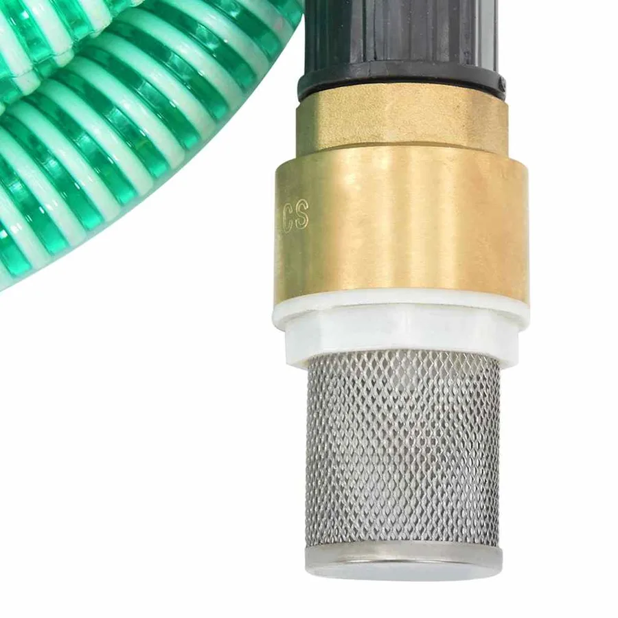 Tuyau d'aspiration avec raccords en laiton vert 1,1" 7 m PVC - 5