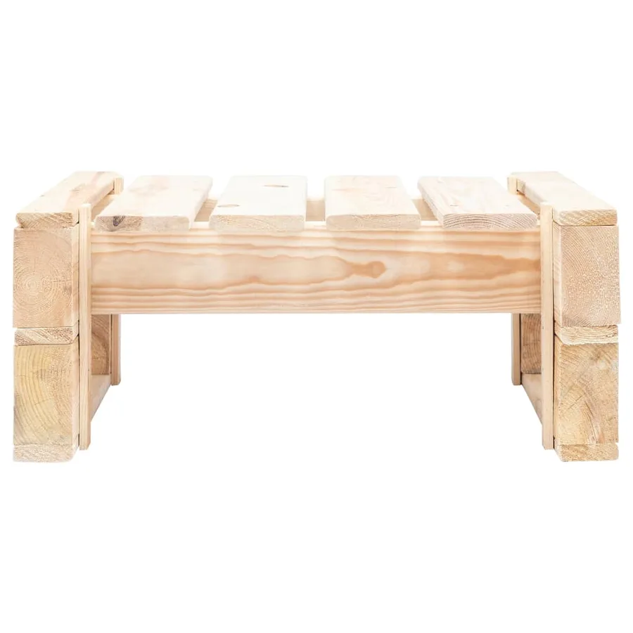 Repose-pied palette de jardin bois - 2