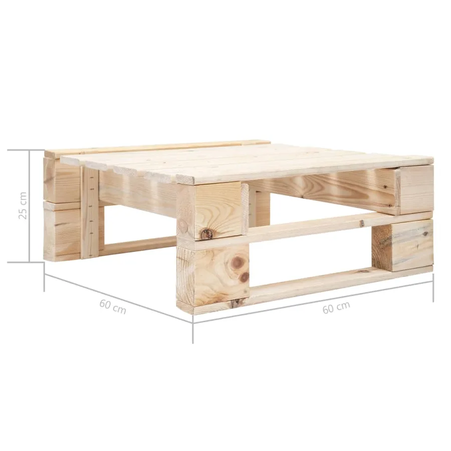 Repose-pied palette de jardin bois - 5