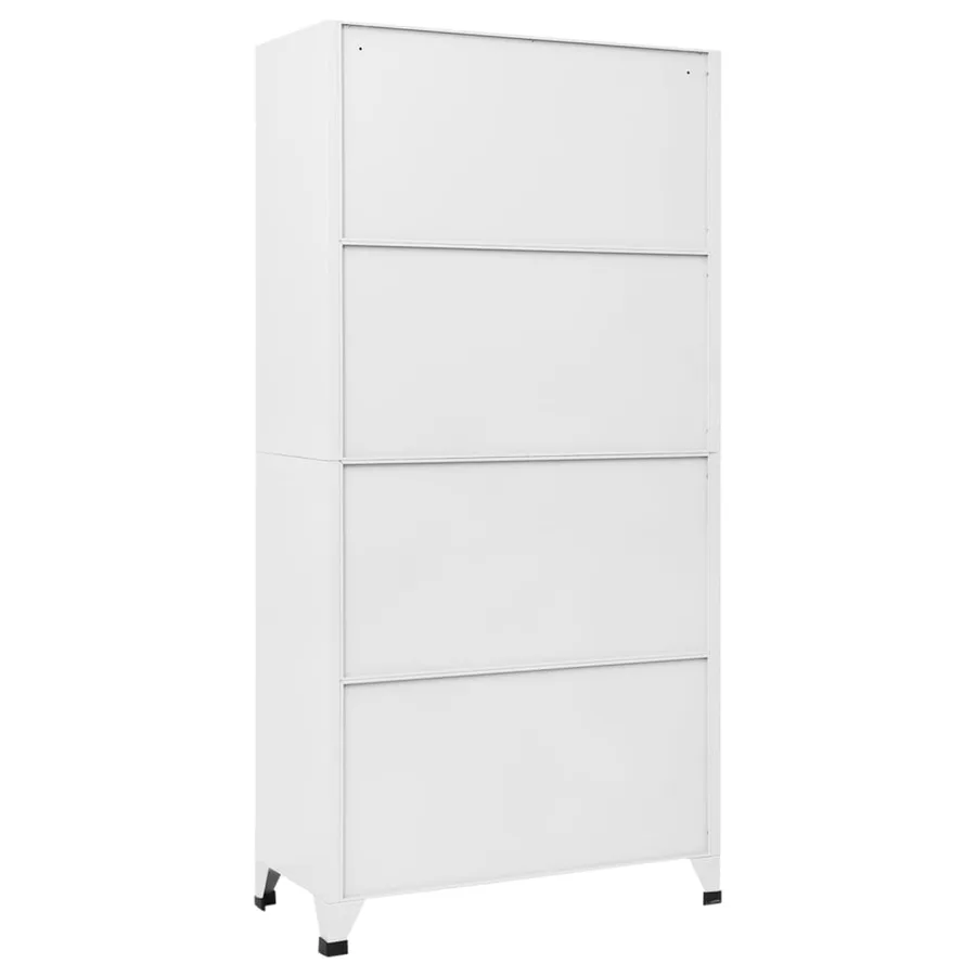 Armoire à casiers Blanc 90x45x180 cm Acier - 5