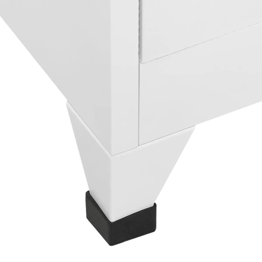 Armoire à casiers Blanc 90x45x180 cm Acier - 6