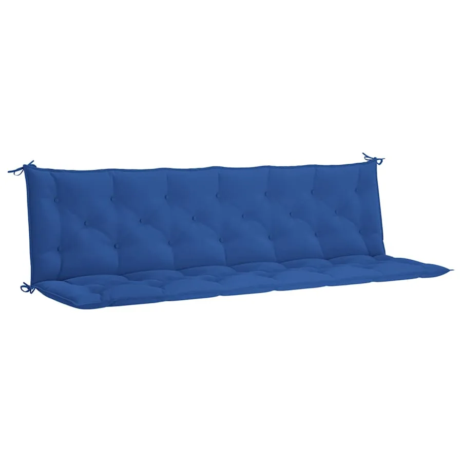 Coussin de banc de jardin bleu 200x(50+50)x7 cm tissu oxford - 2