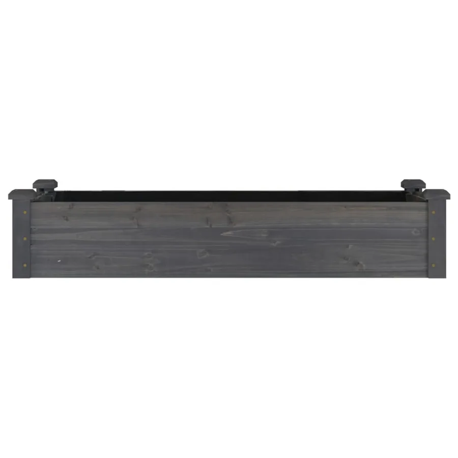 Lit surélevé de jardin doublure 120x45x25 cm bois massif sapin - 4