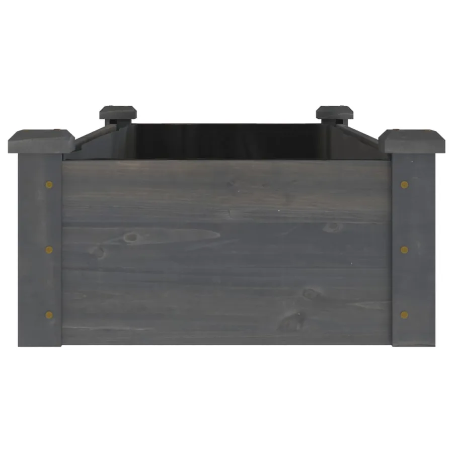 Lit surélevé de jardin doublure 120x45x25 cm bois massif sapin - 5