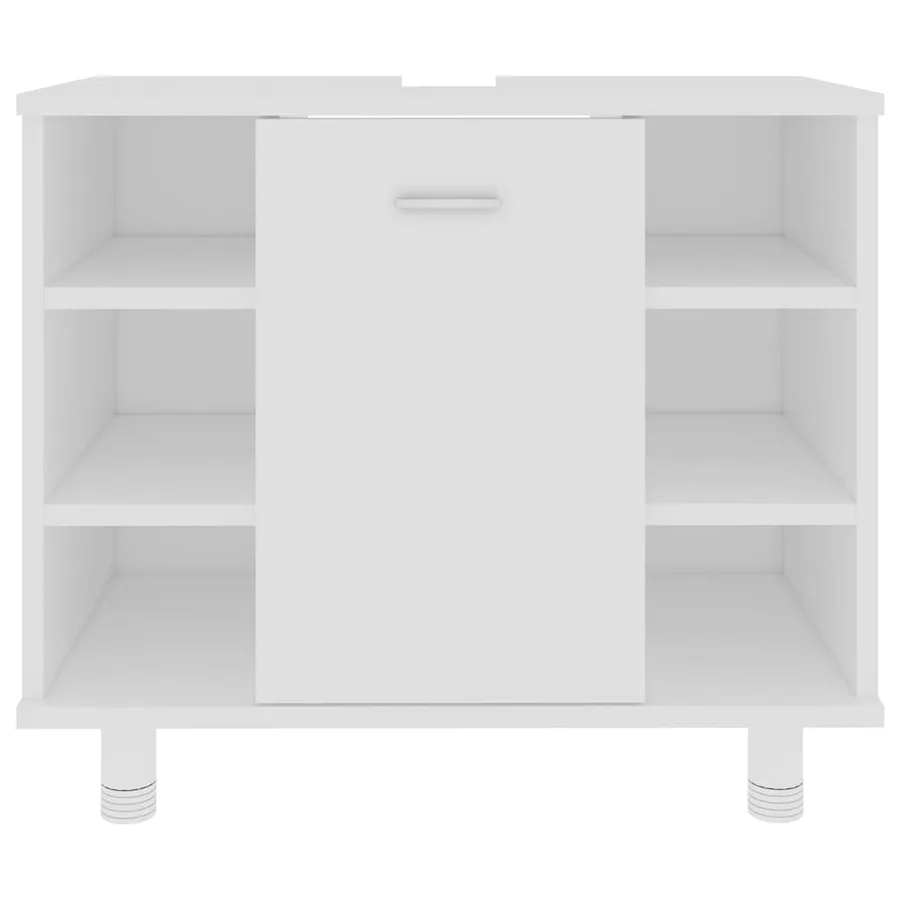 Armoire de salle de bain Blanc 60x32x53,5 cm Bois d'ingénierie - 6