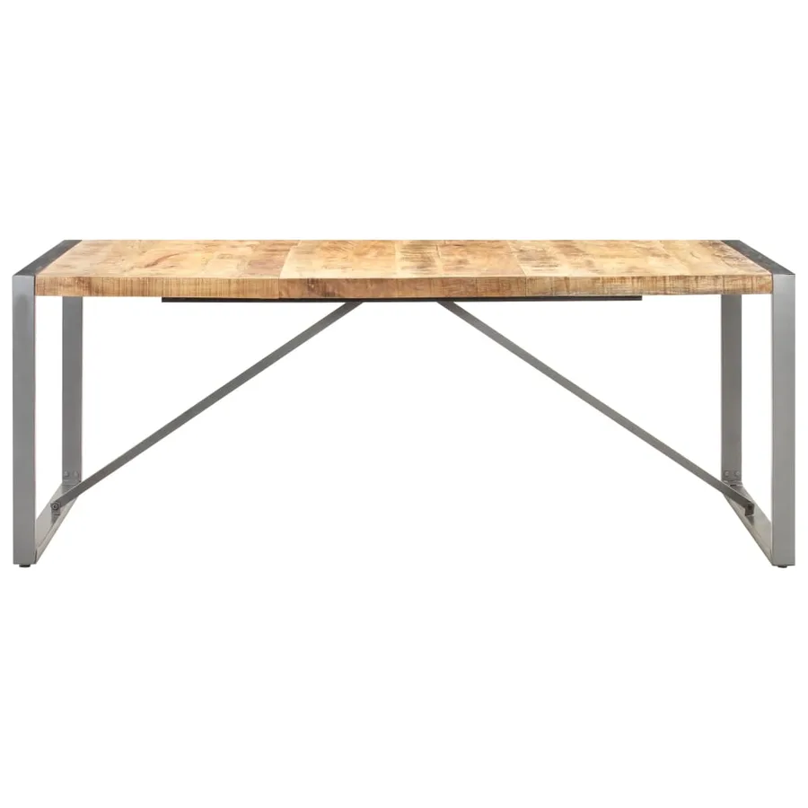 Table à manger 200x100x75 cm Bois de manguier massif brut - 2