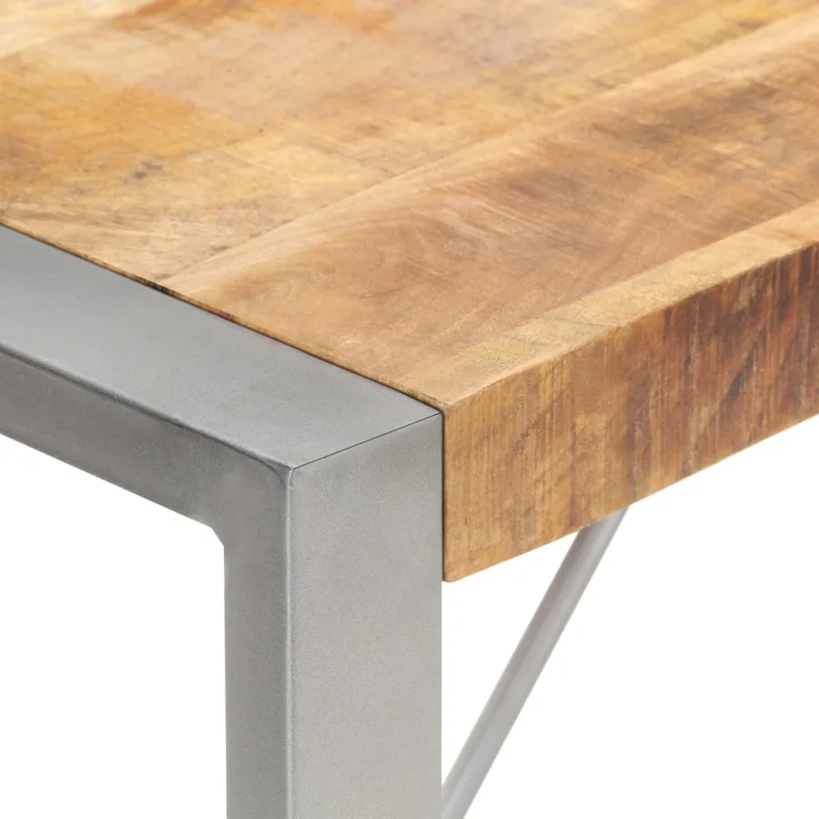 Table à manger 200x100x75 cm Bois de manguier massif brut - 5