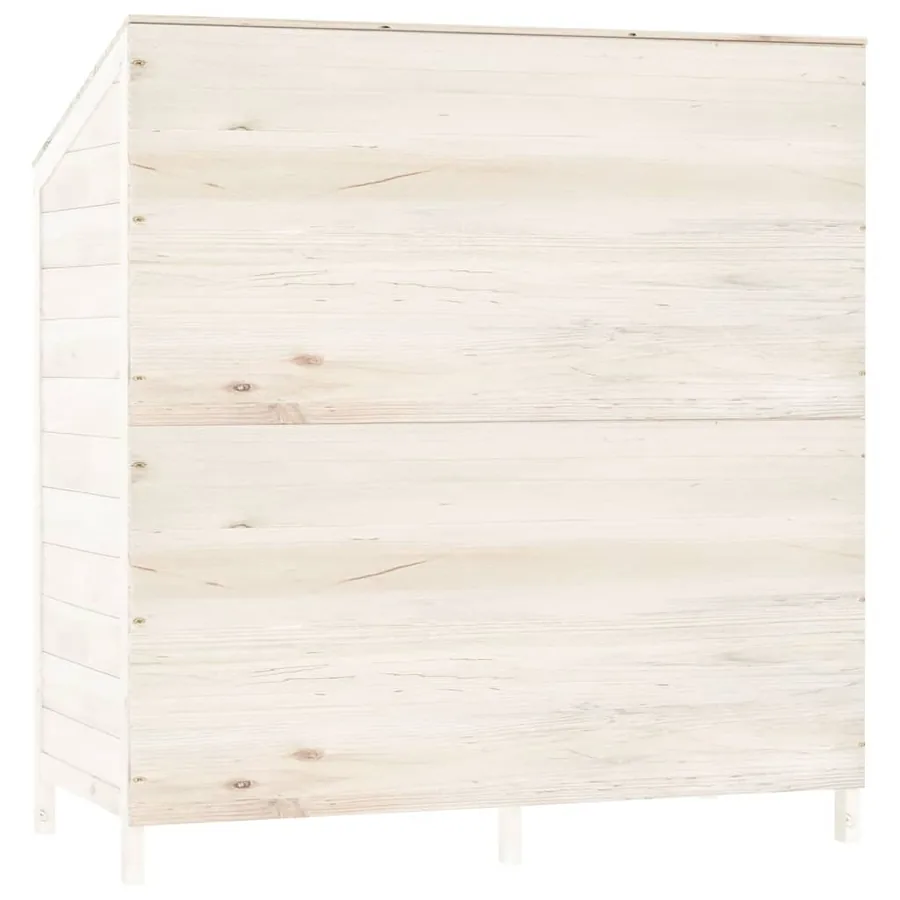 Remise de jardin Blanc 102x52x112 cm Bois de sapin solide - 6