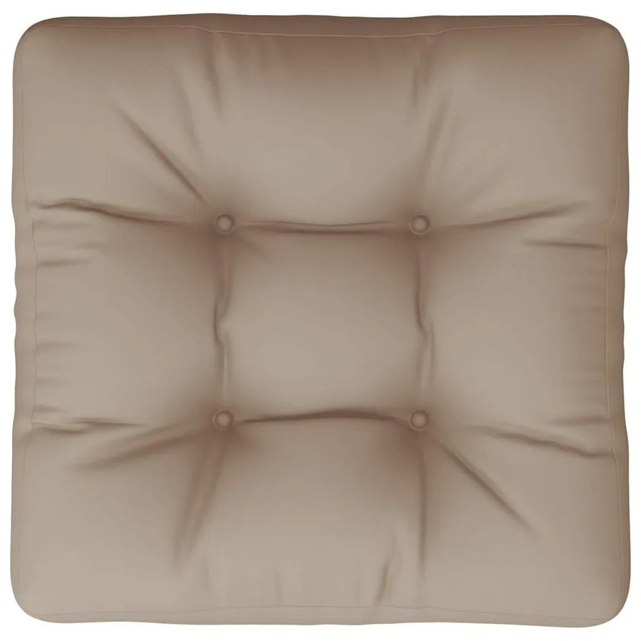 Coussin de palette taupe 60x61,5x10 cm tissu - 5