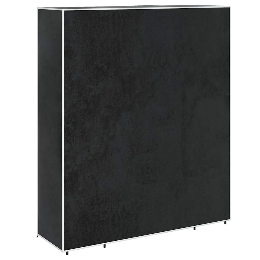 Armoire avec compartiments et tiges 45 x 150 x 176 cm Noir - 6