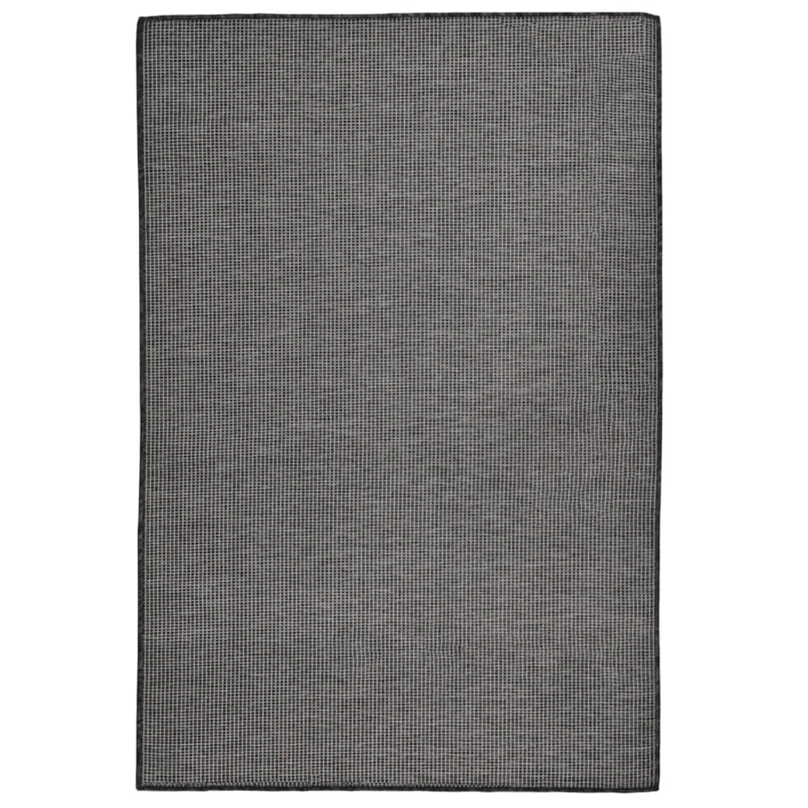 Tapis à tissage plat d'extérieur 120x170 cm Gris