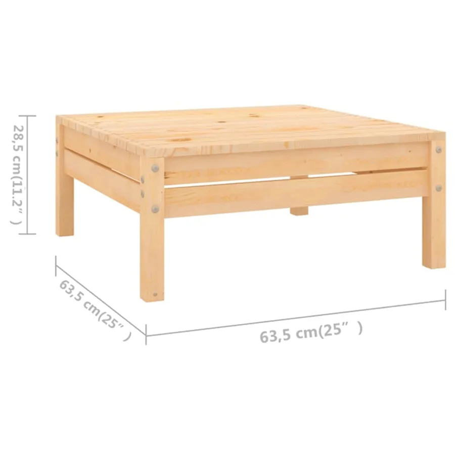 Salon de jardin 6 pcs Bois de pin massif - 8
