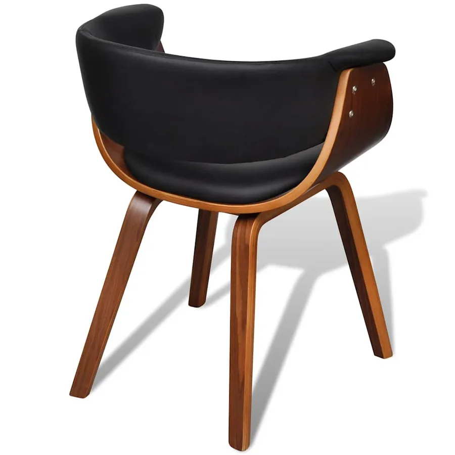 Chaises à manger lot de 2 bois courbé et similicuir - 7